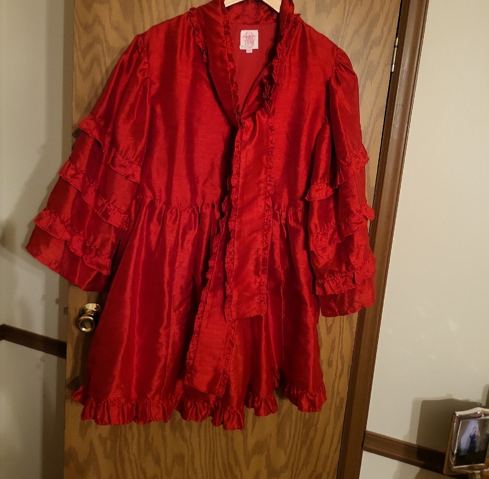 Red Ruffled Mini Dress Size 2x